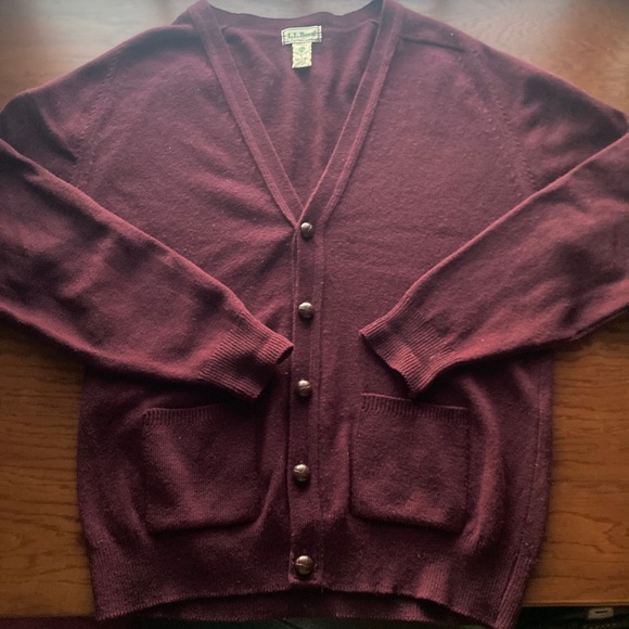 Vintage L.L. Bean wool cardigan sweater - Picture 1 of 3